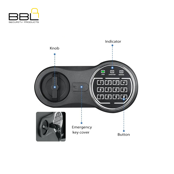 Lockbro SFW-25SCE Medium Digital Safe – LED Display with Tamper-Resistant Design - Image 4